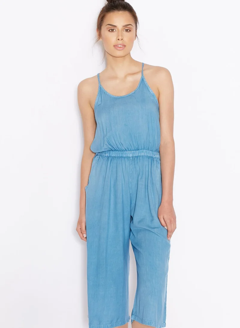 Ginger Denim Culotte Jumpsuit