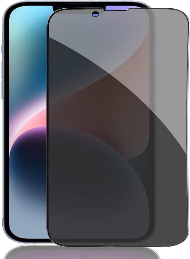 Rexez Privacy Tempered Glass Screen Protector Compatible for i Phone 16 Pro with Edge to Edge Coverage and Easy Installation kit