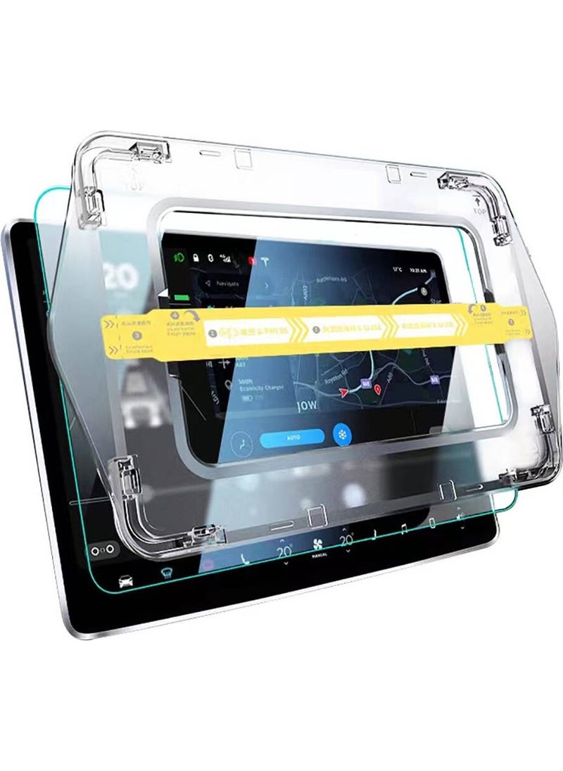 FUJİMAX FUJIMAX Tesla Model Y Car Multimedia Screen Protector Zore Premium Tempered Glass Screen Protector with Ar Oleophobic Application Device  - Image 1