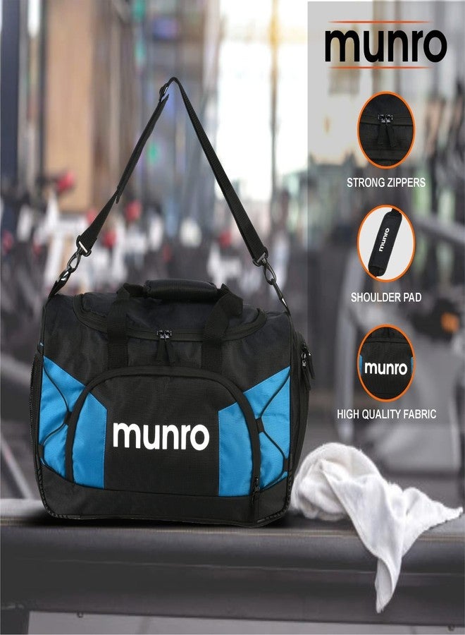 MUNRO Weekend Duffle Bag - (Blue/Black) Gym Bags, Unisex Bag with Separate Shoe Compartment, Fitness, Sports, Travel, Sports Kit, Adventure Bag. - Image 2