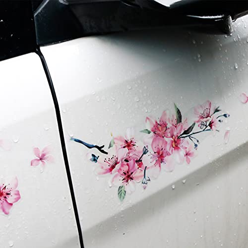 Fsforcar Cherry Blossom Vinyl Car Sticker, Scratch Cover Pink Flower Bumper Decal for Automotive, Motocycle, Home Decor - Image 4