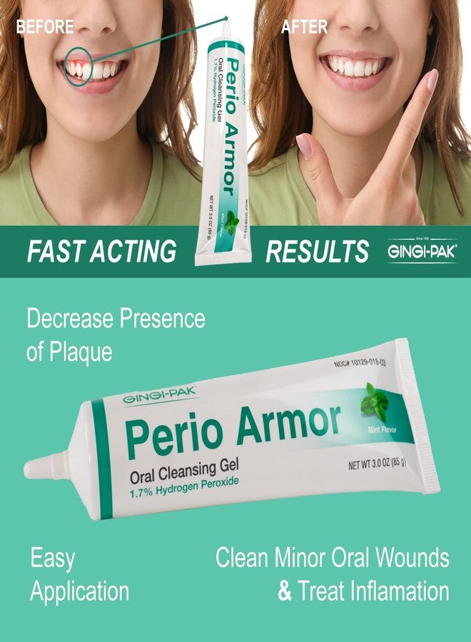 GINGI-PAK Perio Armor 1.7% HP Oral Cleansing Gel for Healthy Gums and A White Smile - Boost Whitening & Freshness with This Non-Invasive Treatment, 3 oz, Strawberry - Image 4