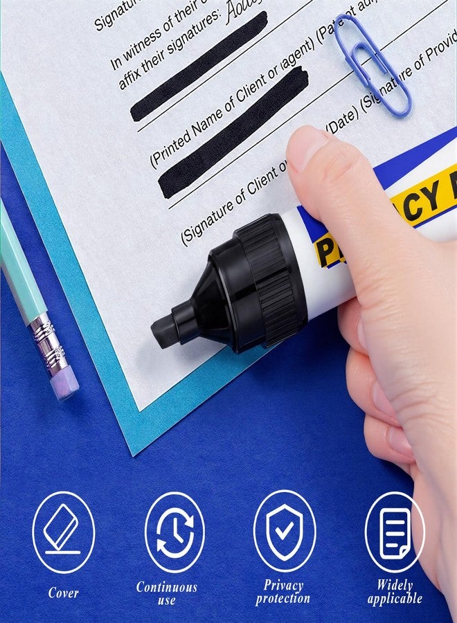 Fuyoooo 6 Pack Secure Marker Redacting Pen Privacy Blackout Marker Security Redaction Pen for Blacking Out Private Information Confidential Forms Sensitive Documents Mailing Addresses - Image 5
