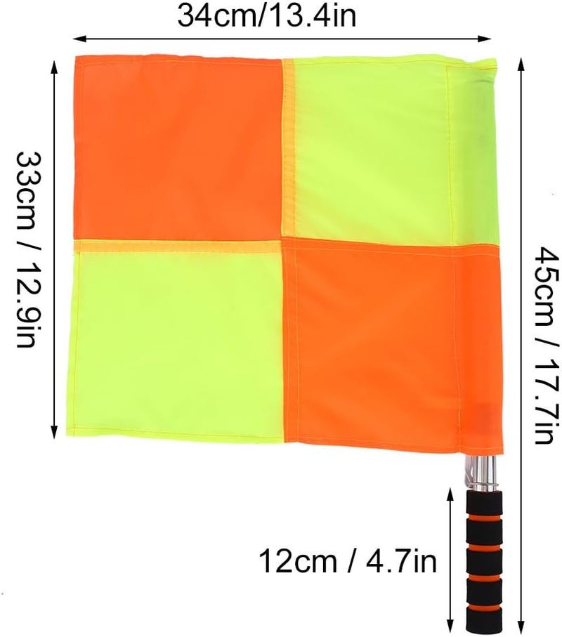 woobles Soccer Referee Flags, Sports Soccer Linesman Flags Hockey Training Flags with Storage Bag (2Pcs) - Image 2