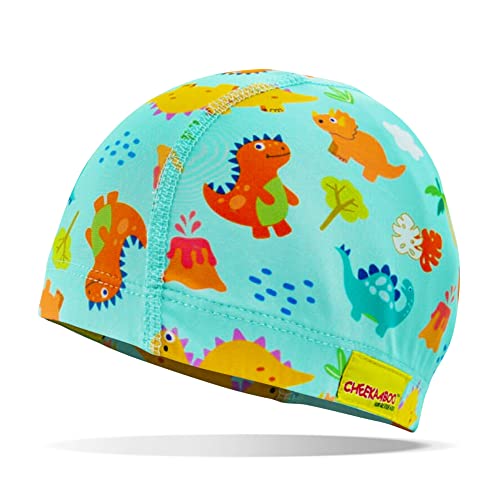 Cheekaaboo Kids Swim Cap | Soft Stretch Spandex Quick-Dry Fabric | Comfortable Toddler Swimming Cap for Boys & Girls 2-8 Years - Image 1
