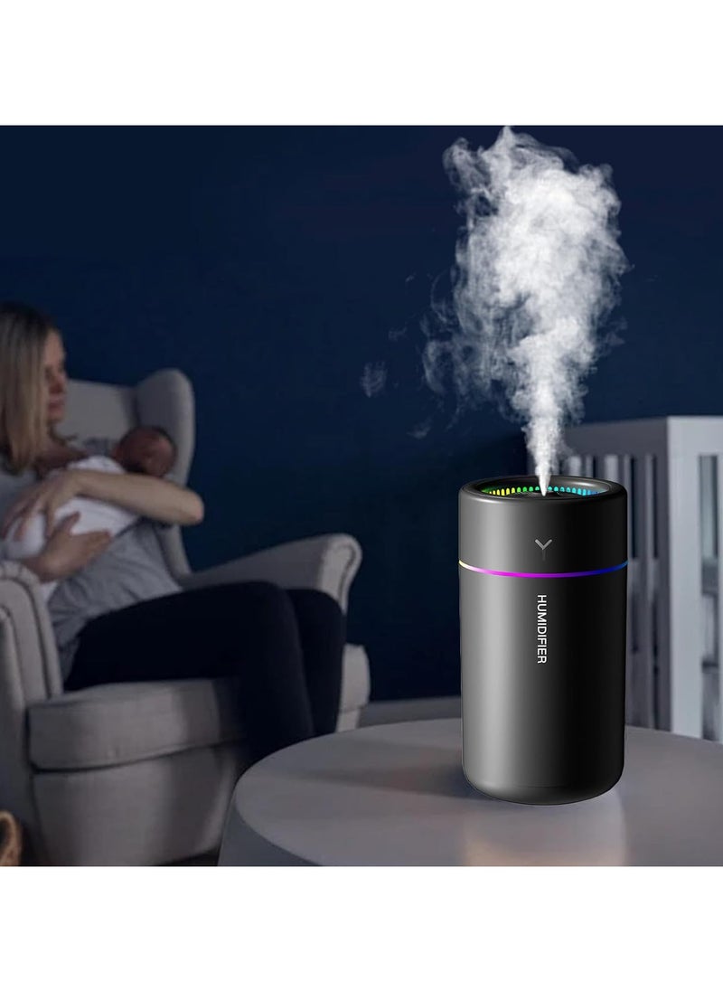 Mini Ultrasonic Car Humidifier LED Night Light USB Multi-function