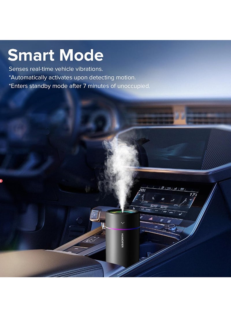 Mini Ultrasonic Car Humidifier LED Night Light USB Multi-function