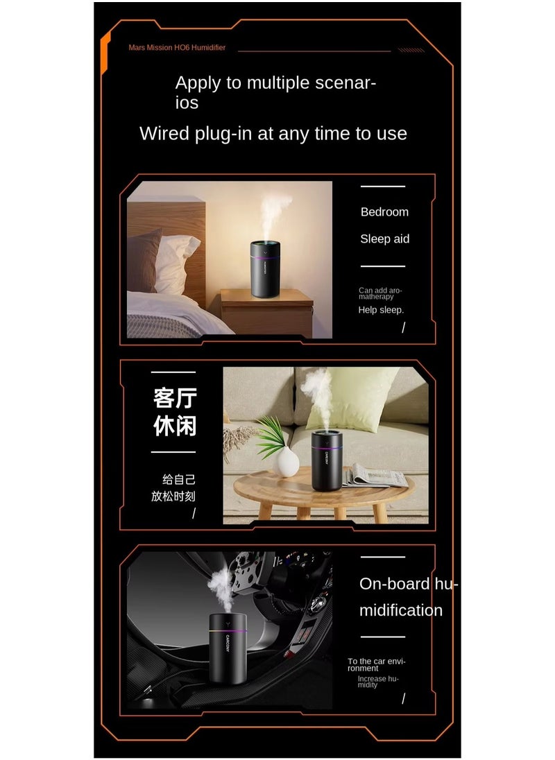 Mini Ultrasonic Car Humidifier LED Night Light USB Multi-function