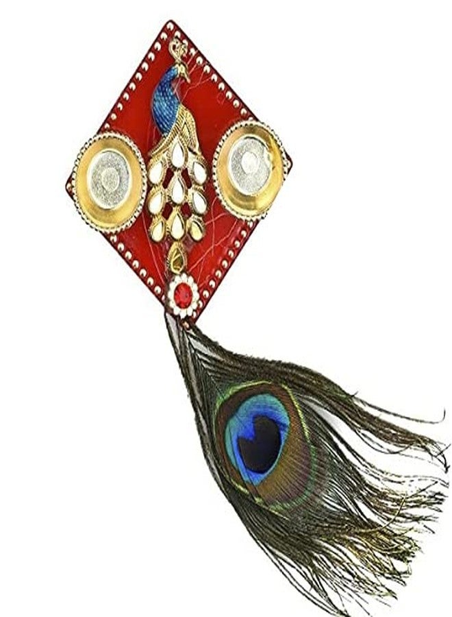 Saugat Traders Rakhi Pack of 2 For Brother/Kid With Designer Morpankh Chopra Roli Chawal Pack-Laddu Gopal-Bal Gopal Rakhi-Rakhi For Brother Kid-Younger Brother-Bal Gopal - Image 2