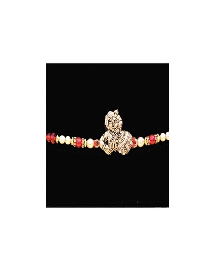 Saugat Traders Rakhi Pack of 2 For Brother/Kid With Designer Morpankh Chopra Roli Chawal Pack-Laddu Gopal-Bal Gopal Rakhi-Rakhi For Brother Kid-Younger Brother-Bal Gopal - Image 3