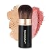 BEAUTYFACTOR Retractable Kabuki Makeup BrushRound Head Travel Makeup Brush Portable Brushes for Powder and Liquid Foundation Bronzer Blush and other face makeup With Aluminum Handle - Image 2