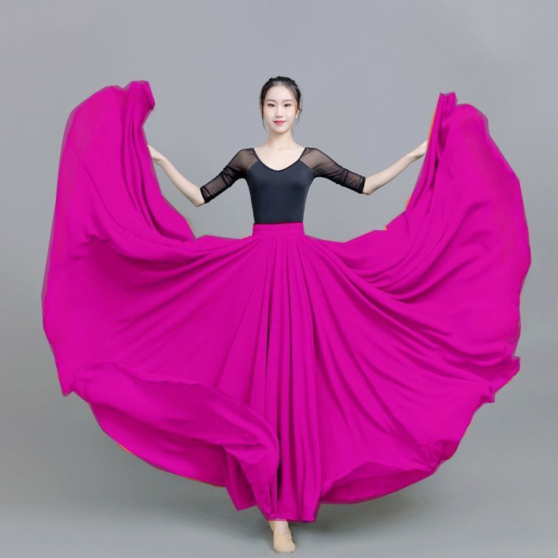 720-Degree Large Swing Dance Skirt Square Dance Skirt Ballet Practice Long Skirt Po Art Examination Xinjiang Large Swing Skirt - Image 5