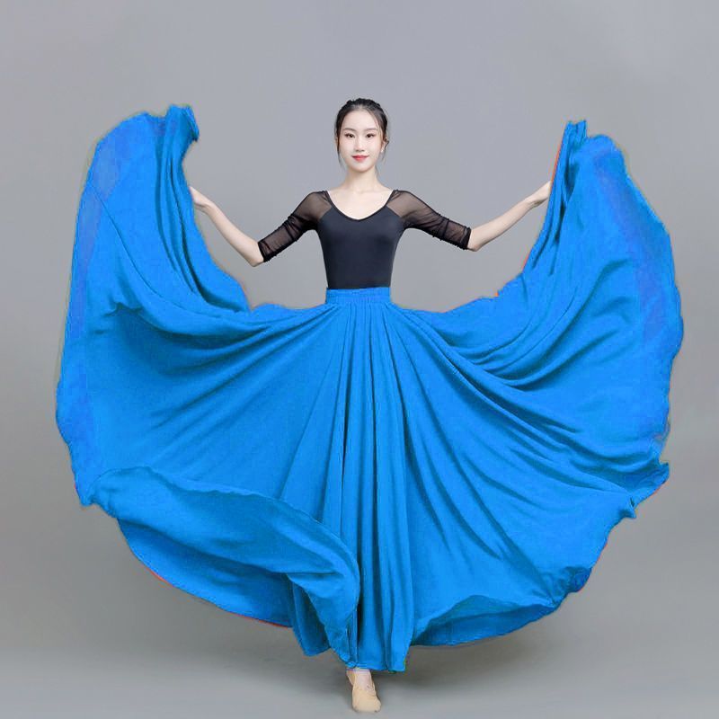 720-Degree Large Swing Dance Skirt Square Dance Skirt Ballet Practice Long Skirt Po Art Examination Xinjiang Large Swing Skirt - Image 2