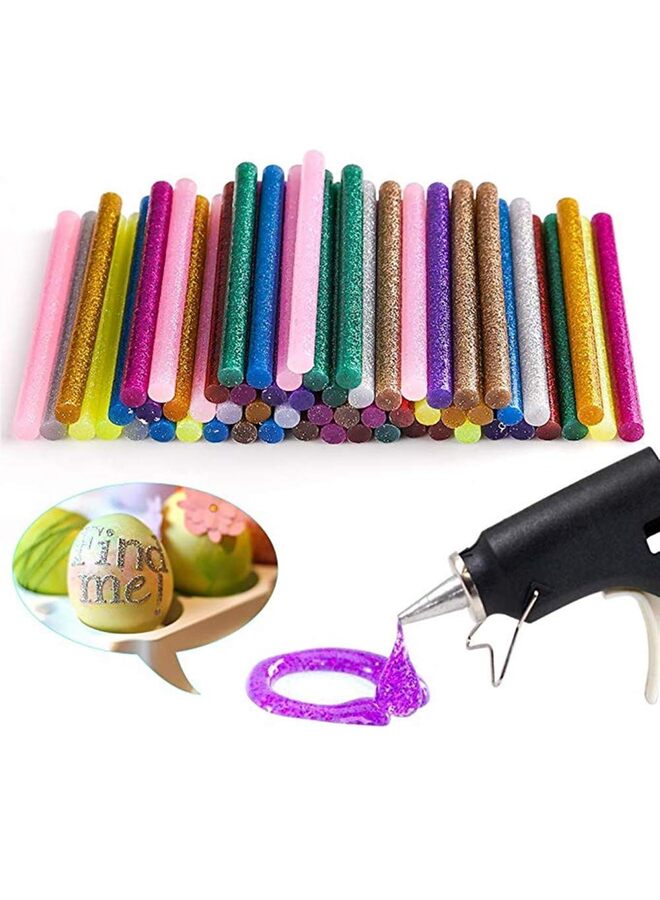120 قطعة من أعواد الغراء الساخن، أعواد غراء ملونة، 12 لونًا، 0.28 بوصة × 3.9 بوصة، 10 قطع لكل لون، أعواد غراء ساخن صغيرة لمسدس الغراء، أعواد غراء لإصلاح الأعمال الفنية والحرفية بنفسك - Image 1