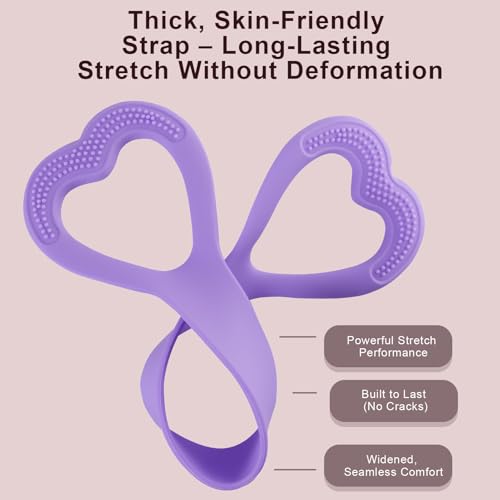 Muaoush Resistance Bands, Figure 8 Resistance Band, 4 Pack - Latex-Free Exercise Bands for Home Gym, Strength Training & Physical Therapy | Yoga, Pilates, Glute Workouts | Portable Elastic Bands - Image 4