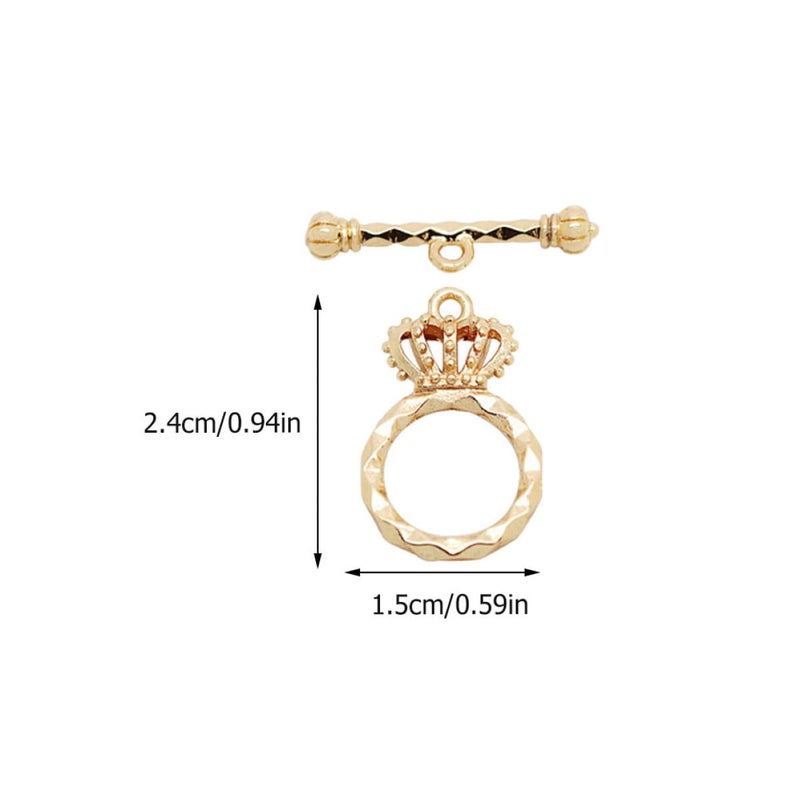 Gold Plated Brass Jewelry Clasps Bar Connectors for Necklace Bracelet Crafting 5 Sets - Image 3