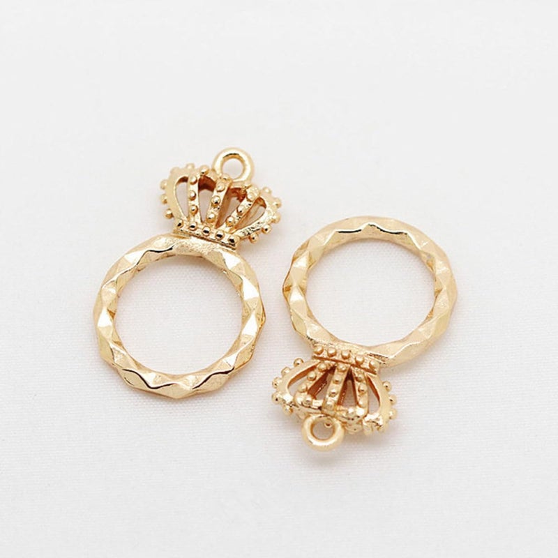 Gold Plated Brass Jewelry Clasps Bar Connectors for Necklace Bracelet Crafting 5 Sets - Image 5