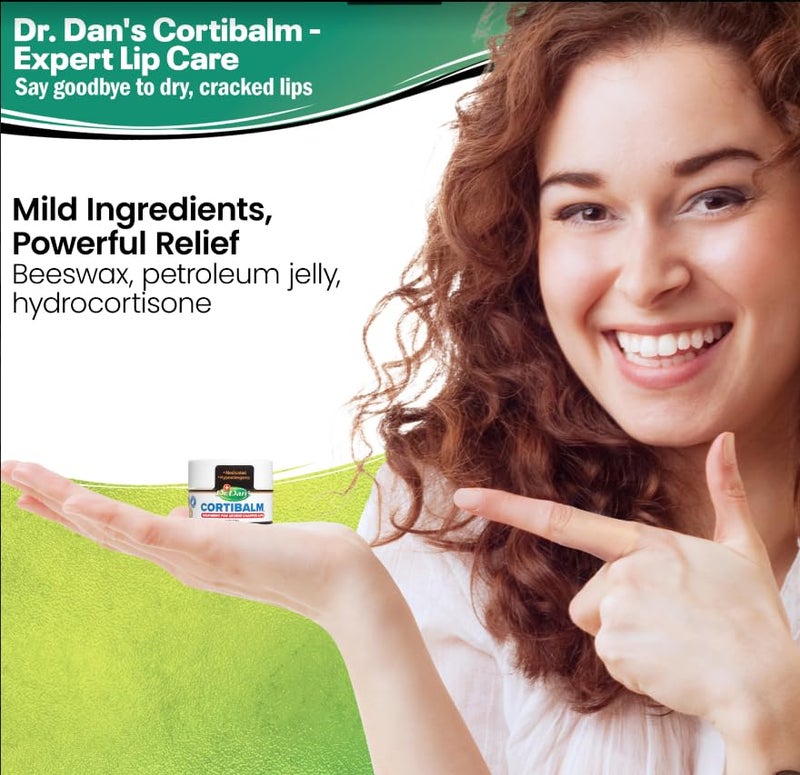 Dr. Dans Dr. Dan's Cortibalm Jar - 1 Pack - for Dry Cracked Lips - Healing Lip Balm Jar for Severely Chapped Lips - Designed for Men, Women and Children - - Image 2