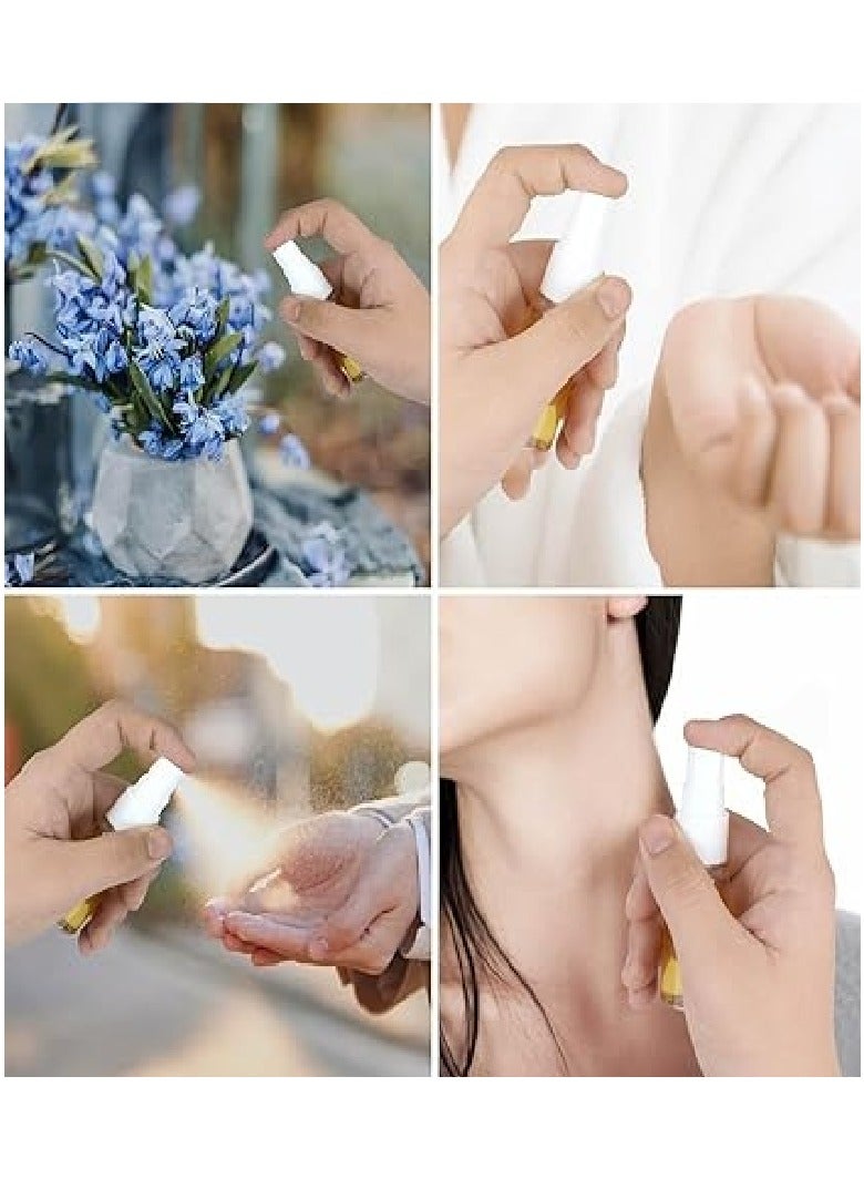 بخاخات رذاذ معطر بلاستيكي شفاف وقابل لإعادة الاستخدام وملء بغطاء يعمل بشكل مناسب للعطور والزيوت العطرية والمنظفات والسفر، 20 قطعة، 30 مل/0.67 بوصة  - Image 3
