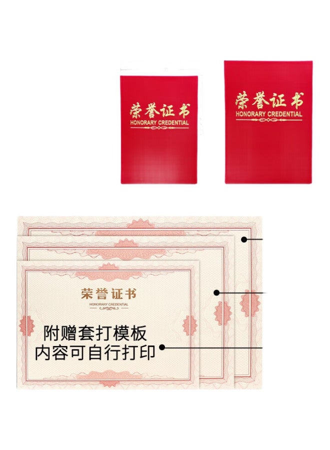 LISON Haolixin (Lison) Large 12K Velvet Classic Honor Certificate, Award Certificate, Presentation Certificate, Diploma Certificate, Certificate Cover, 10-Pack [With 15 Inner Pages] 5913 - Image 3