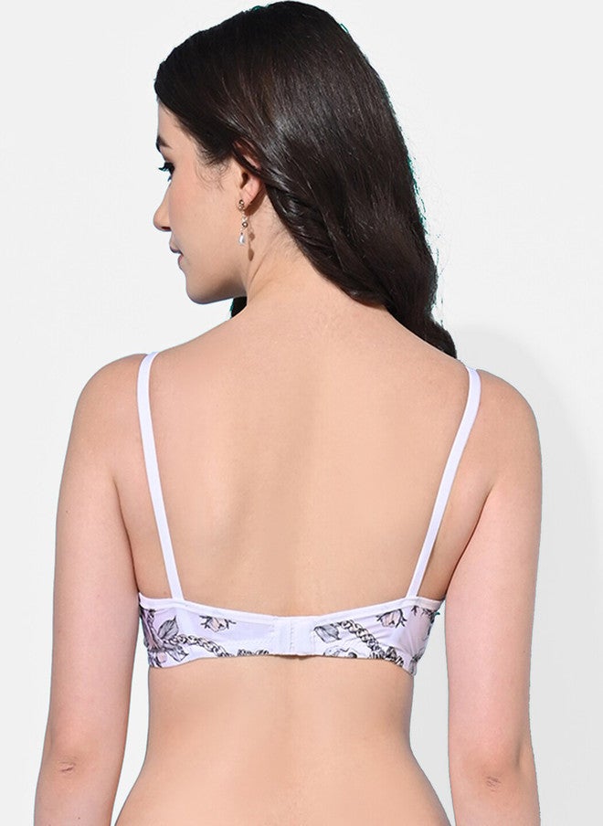 FIMS Pack Of 2 Floral Printed Full Coverage Lightly Padded Bra With All Day Comfort - Image 5
