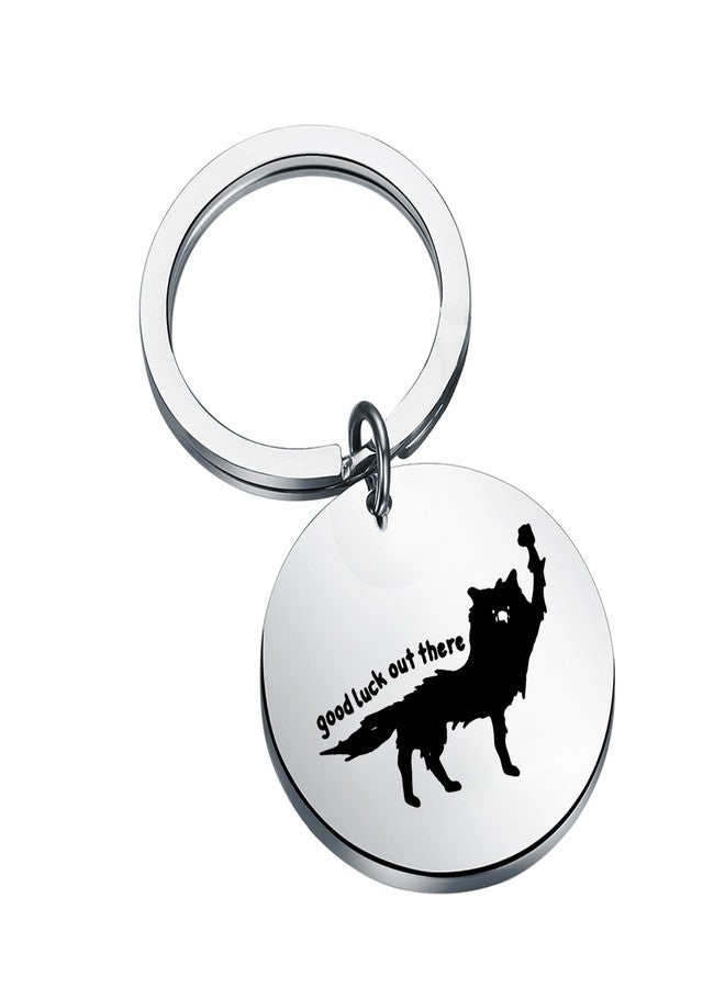 FAADBUK Cartoon Movie Inspired Gift Wolf Fist of Solidarity Gift Good Luck Out There Keychain (Good Luck There Keychain) - Image 1