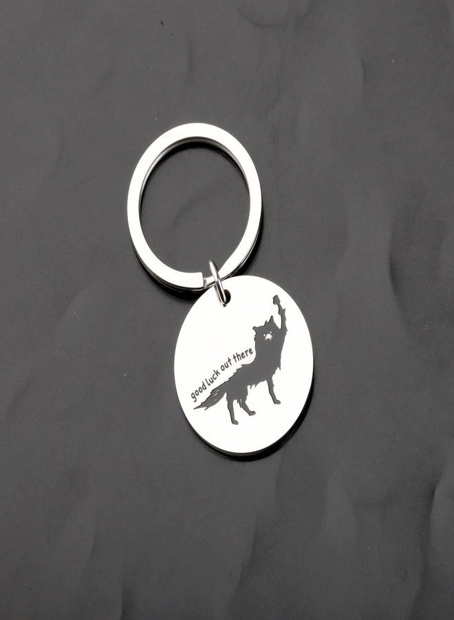 FAADBUK Cartoon Movie Inspired Gift Wolf Fist of Solidarity Gift Good Luck Out There Keychain (Good Luck There Keychain) - Image 4