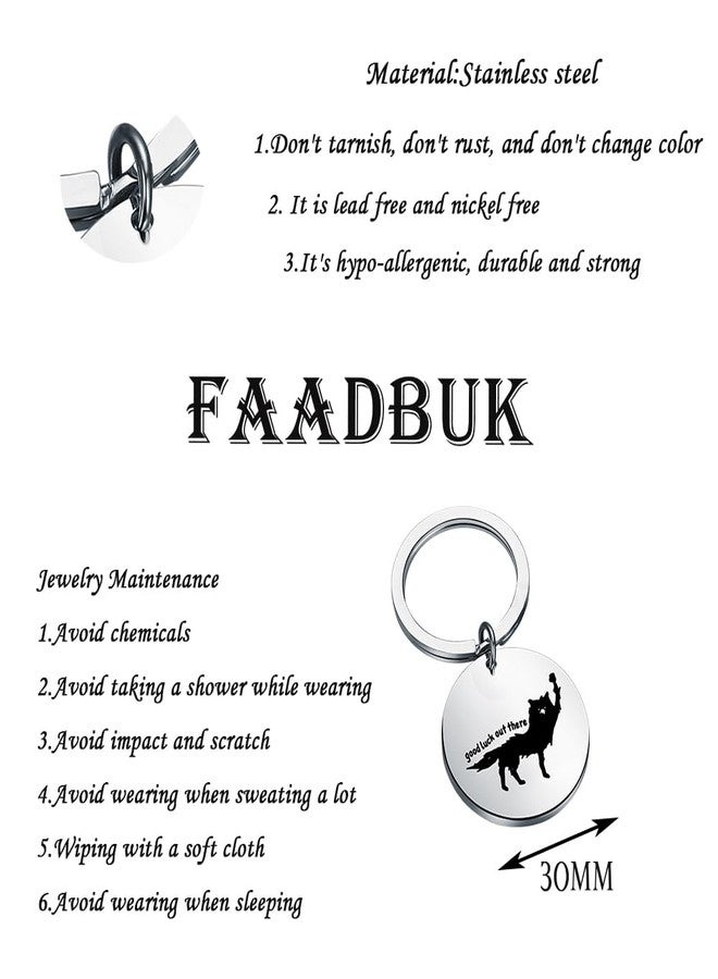 FAADBUK Cartoon Movie Inspired Gift Wolf Fist of Solidarity Gift Good Luck Out There Keychain (Good Luck There Keychain) - Image 2
