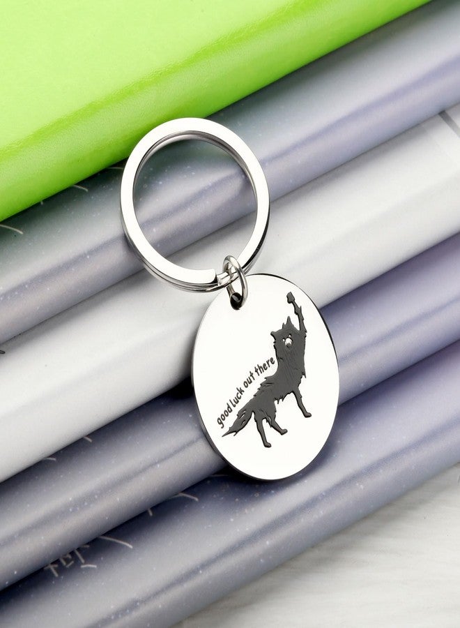 FAADBUK Cartoon Movie Inspired Gift Wolf Fist of Solidarity Gift Good Luck Out There Keychain (Good Luck There Keychain) - Image 5