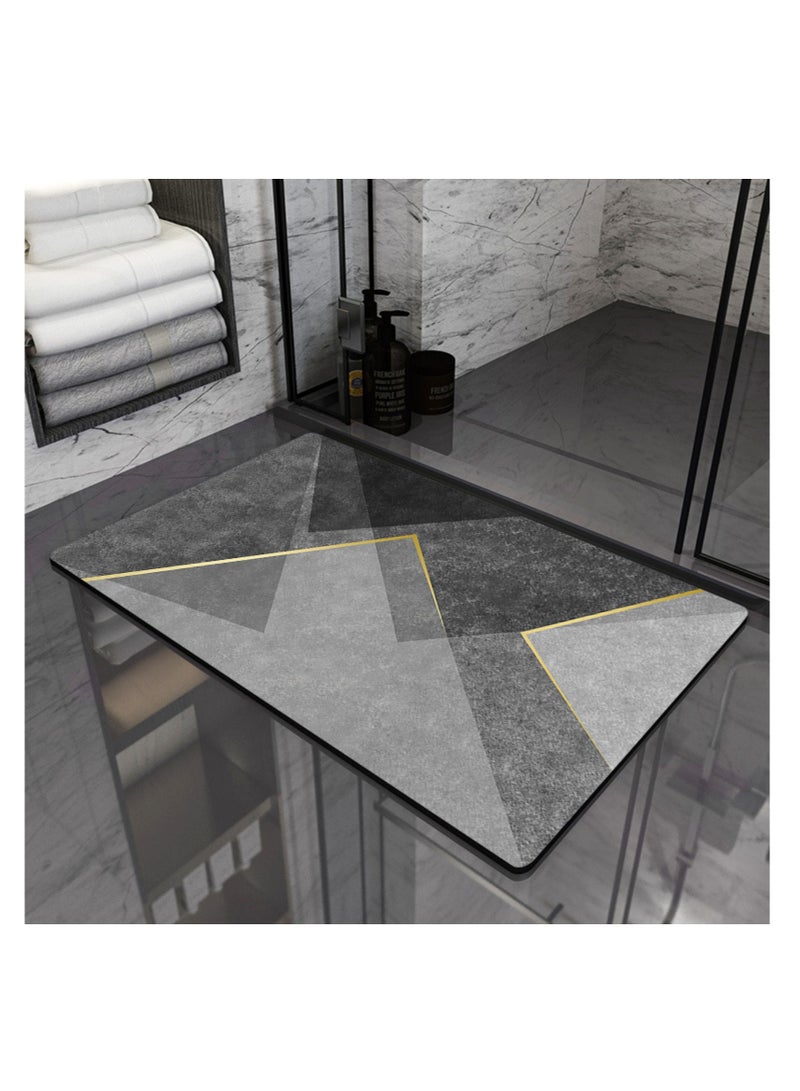 NOVOLAN Bath Mats Bath Rugs Diatomaceous Earth Bathroom Floor Mat Toilet Non-Slip Foot Mat Door Step Foot Mat Bathroom Quick-Drying Absorbent Mat Toilet Door Scrub Mats Multiple Size (#3) - Image 1