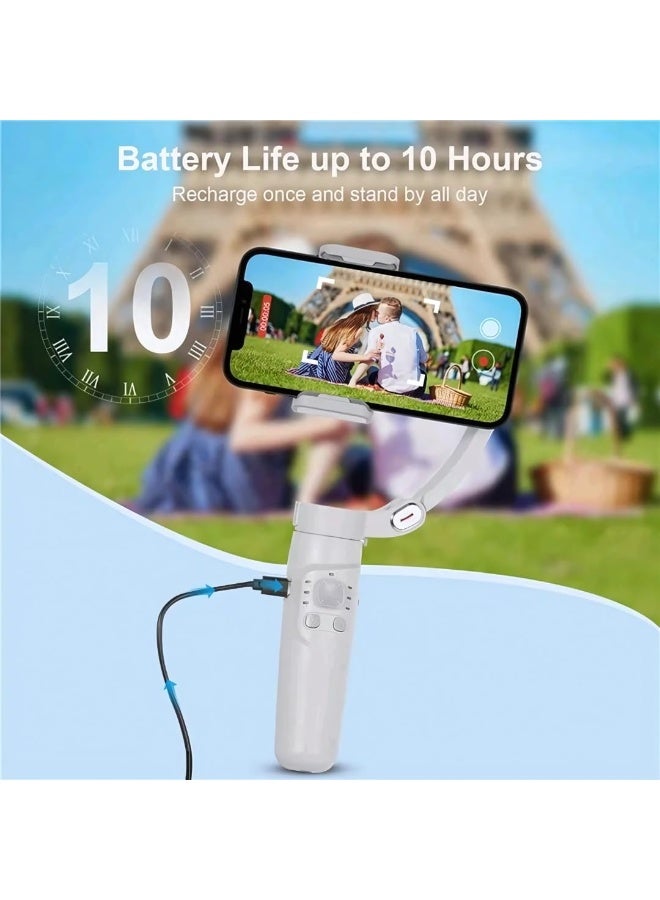 منتقي 3-Axis Gimbal Stabilizer for Smartphone – Foldable Handheld Anti-Shake Phone Gimbal for Video Recording, Vlogging, YouTube, TikTok, Portable Stabilizer Compatible with iPhone & Android - Image 2