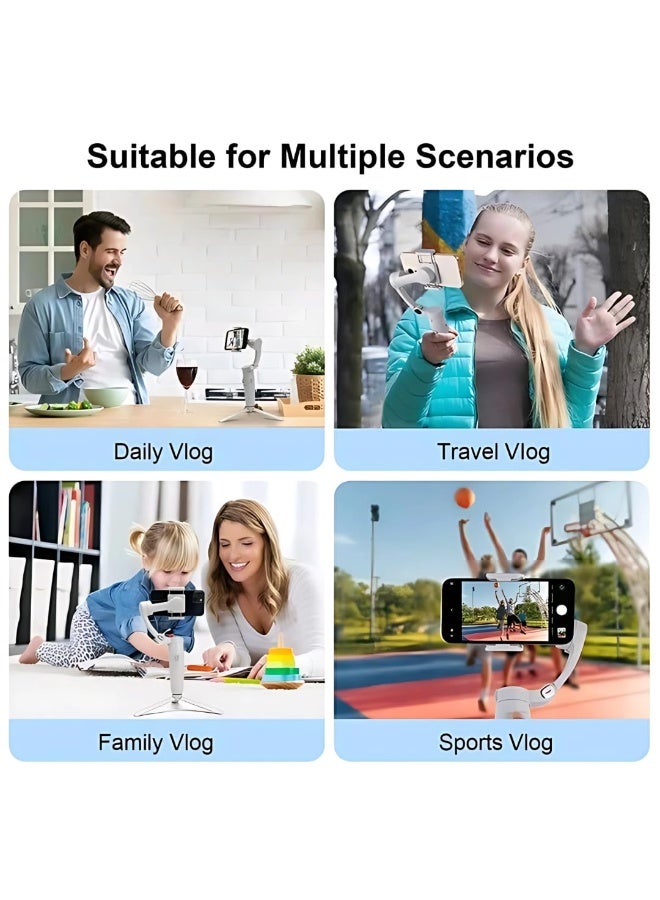 منتقي 3-Axis Gimbal Stabilizer for Smartphone – Foldable Handheld Anti-Shake Phone Gimbal for Video Recording, Vlogging, YouTube, TikTok, Portable Stabilizer Compatible with iPhone & Android - Image 3