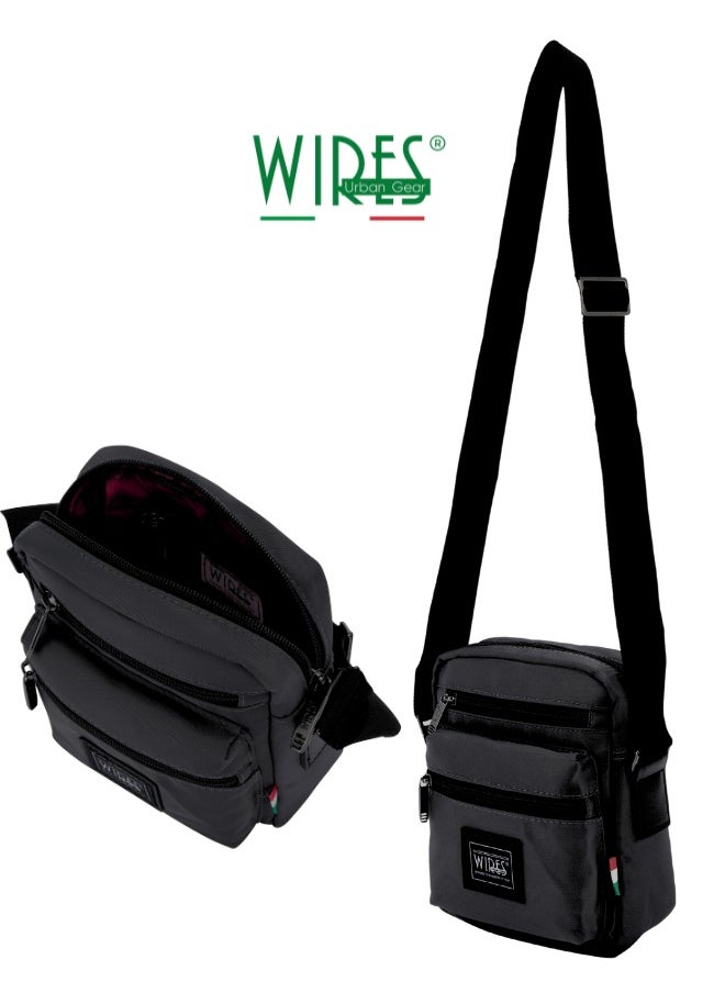 Wires Messenger Bag Shoulder Bag Crossbody Bags with Adjustable Strap Cross-Body Bags for Men,Waterproof Travel Bag Daily Man Bag Gift with Detachable keychain for Ipad 7 Inch  - Image 5