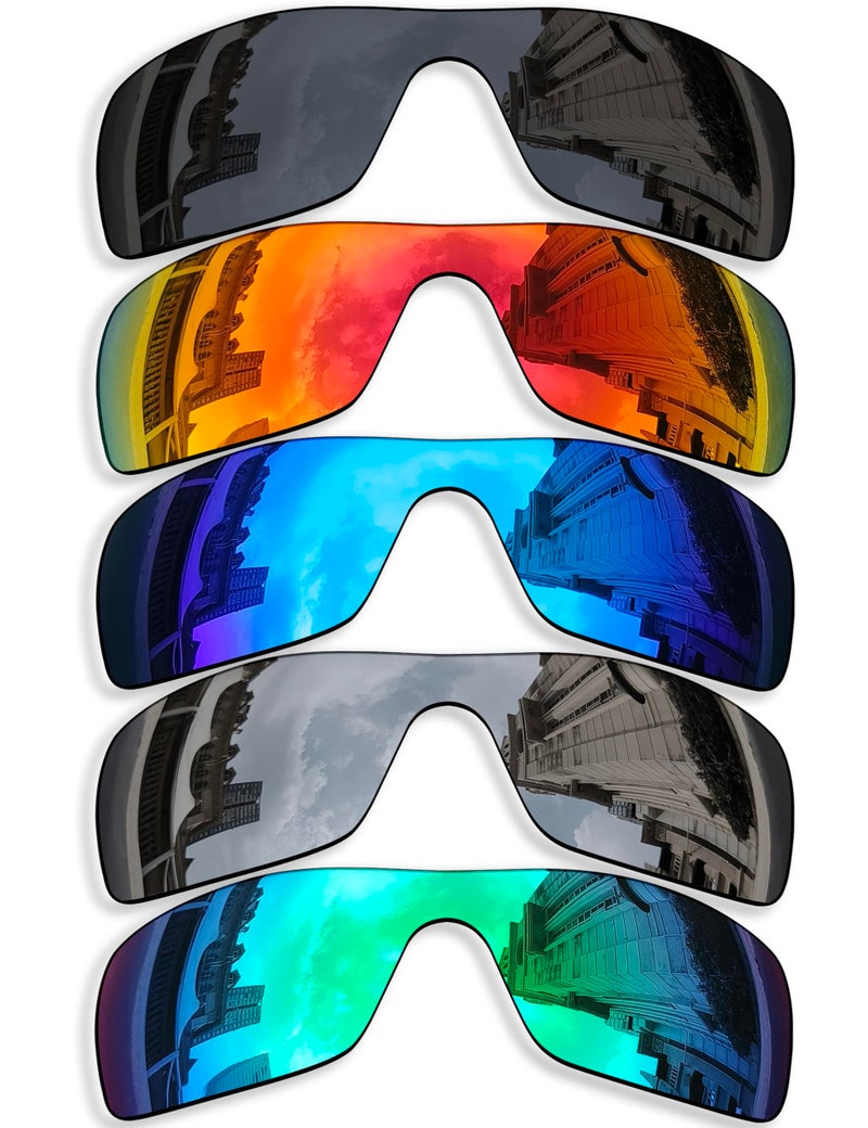 Betterun 5 Pieces Polarized Replacement Lenses for Oakley Batwolf OO9101 Sunglasses, Anti-Scratch and Impact Resistant - Image 1