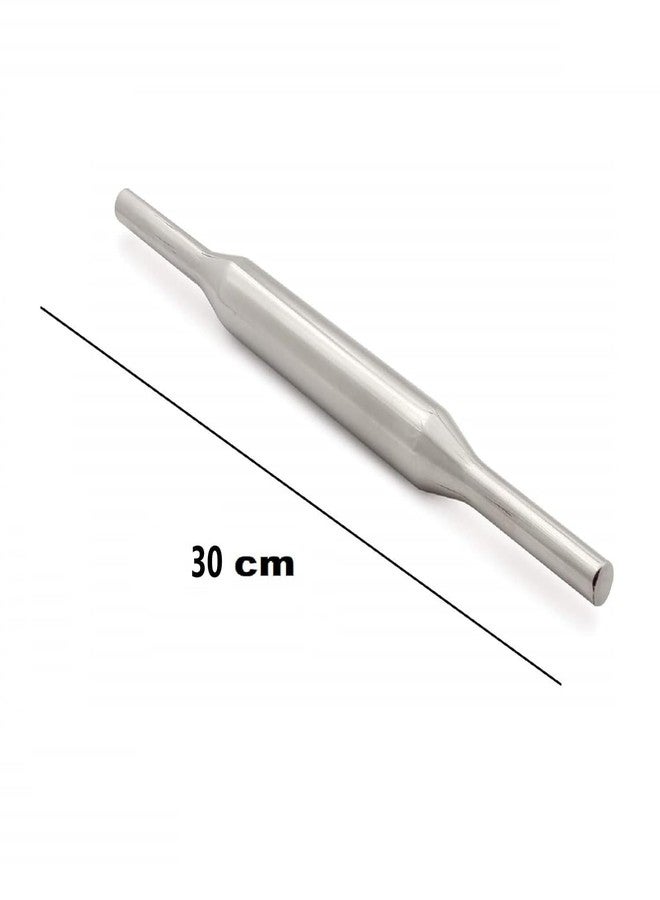 KC Stainless Steel Classic Belan Rolling Pin for Kitchen, Steel Belan for Perfect Roti, Chapati Rolling - 30 cm Long - Image 3