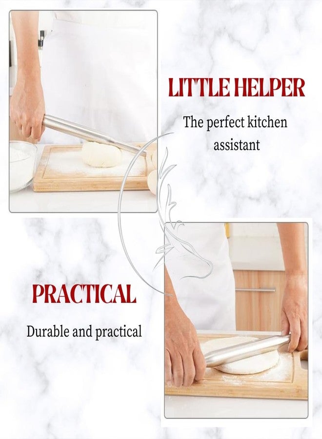 KC Stainless Steel Classic Belan Rolling Pin for Kitchen, Steel Belan for Perfect Roti, Chapati Rolling - 30 cm Long - Image 4