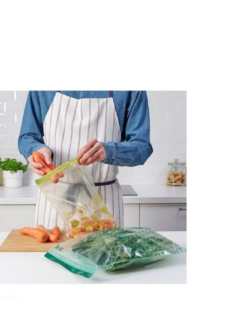 Resealable bag patterned/green  - Image 1