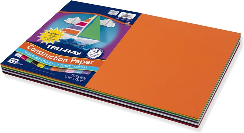 TRU-RAY Sulphite Construction Paper, 12 x 18 Inches, Assorted Color, 120 Sheets - Image 4
