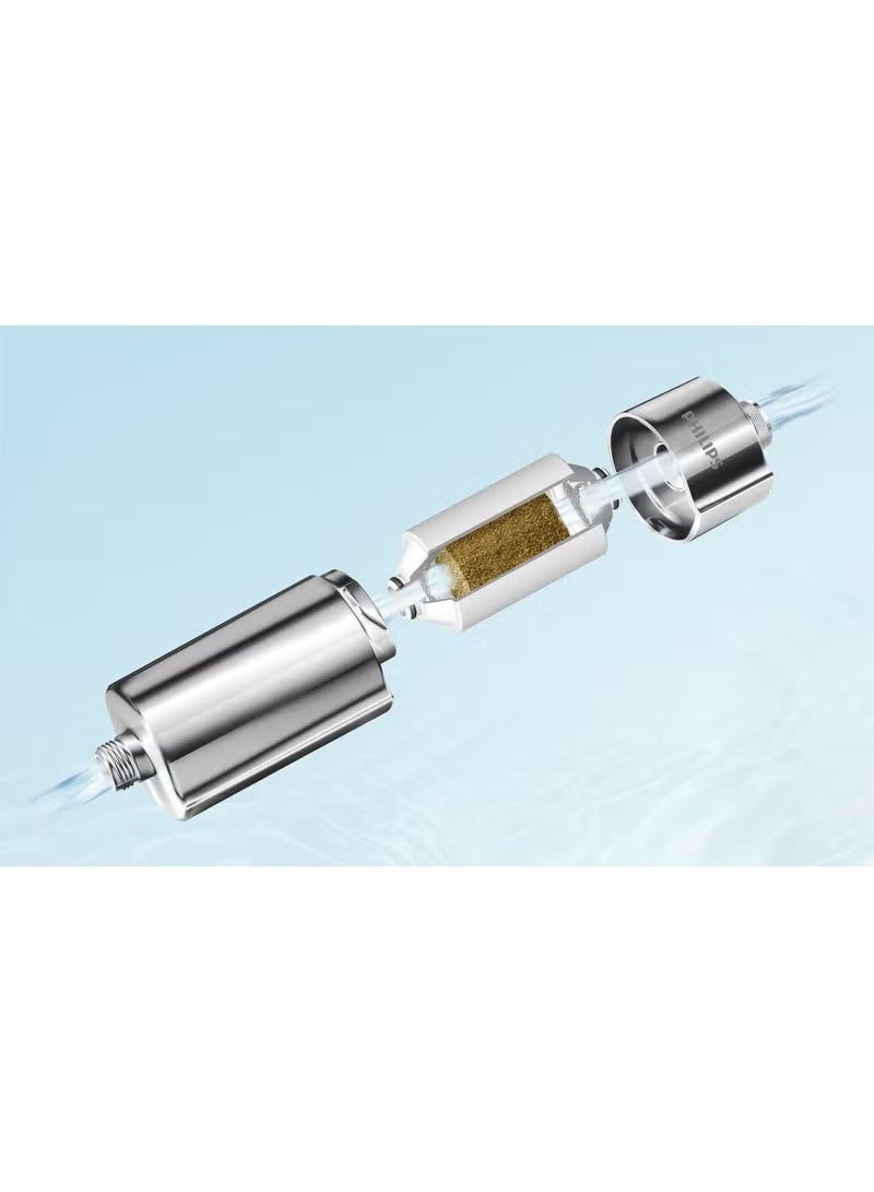 Philips Water AWP1775 - In-Line Shower Filter - Reduces Chlorine by up to 99 Percent I Easy to Install I Fits all UK and Eire Shower hoses and taps I HIGH WATER FLOW I CONVENIENT AND EASY I Chrome - Image 2