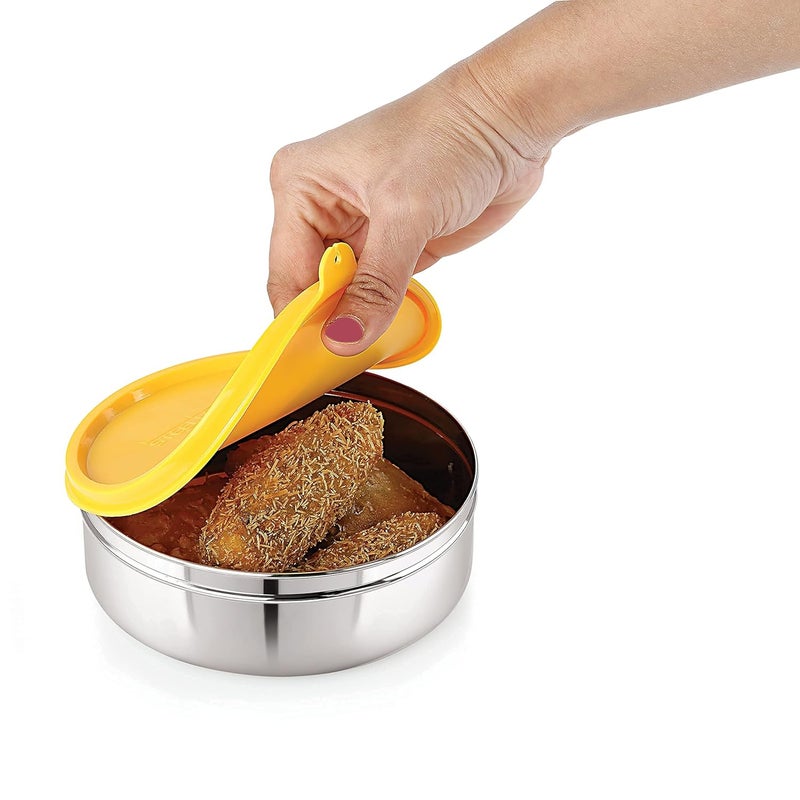 Steellock Flex Stainless Steel Containers Size Deep 150ml x 4 YellowBlueGreenTurquoise - Image 3