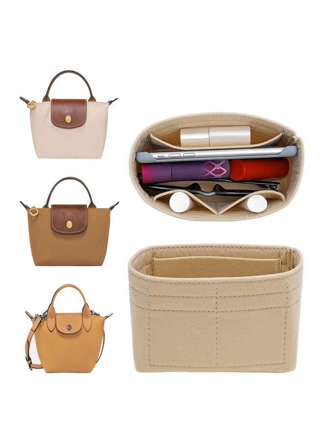 LOUKAYCCI منظم صغير من اللباد من LOUKAYCCI لحقيبة Longchamp mini XS، منظم محفظة لحقيبة اليد - Image 1