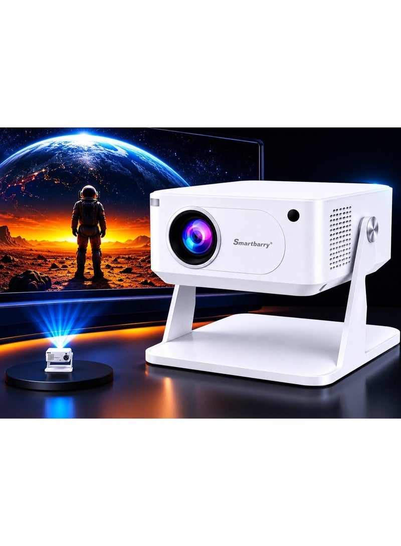 Smartbarry سمارتباري HT29 بروجيكتور ميني ذكي – يدعم 4K، واي فاي وبلوتوث، بروجيكتور مسرح منزلي محمول - Image 1