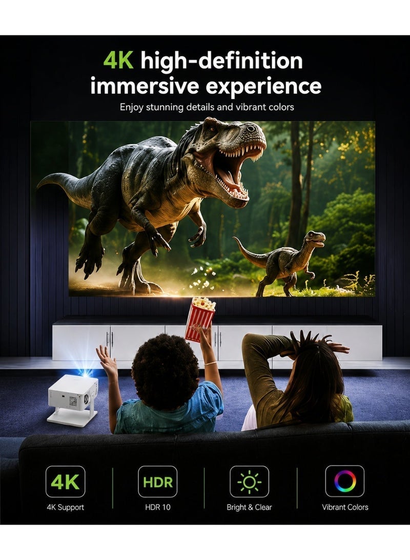 Smartbarry سمارتباري HT29 بروجيكتور ميني ذكي – يدعم 4K، واي فاي وبلوتوث، بروجيكتور مسرح منزلي محمول - Image 2