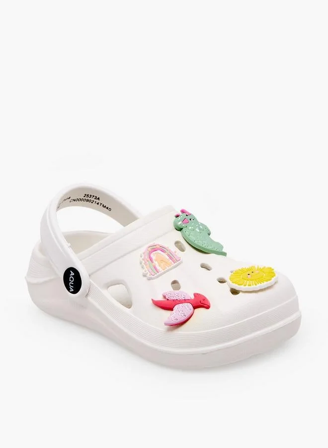 أكوا Girls Applique Detail Clogs