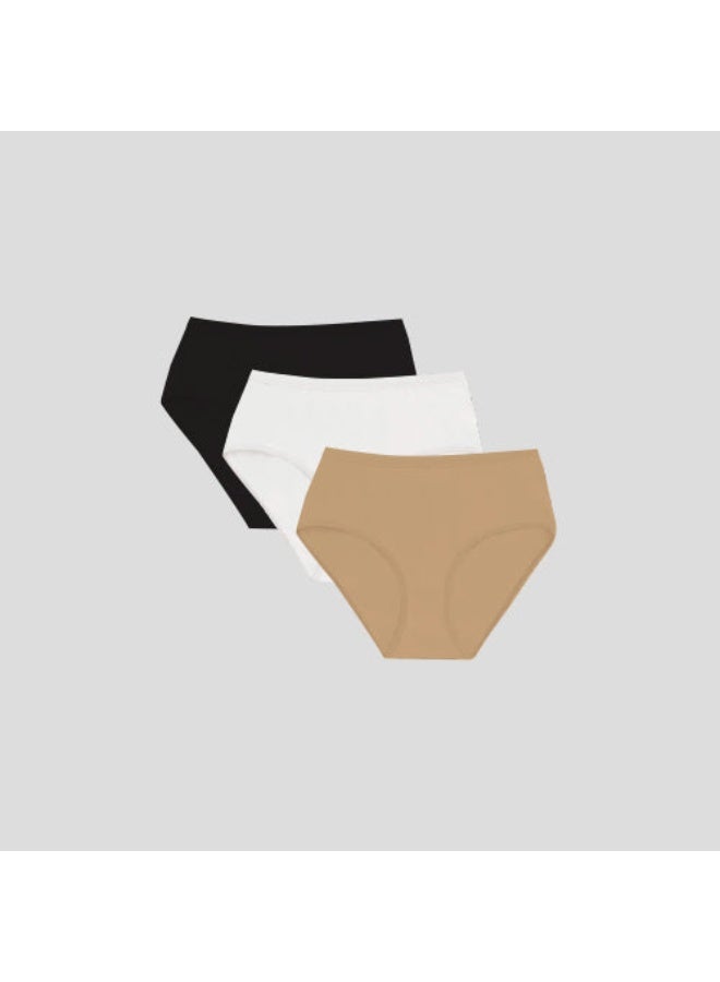 Midi Underwear Plain Colors Pack 3