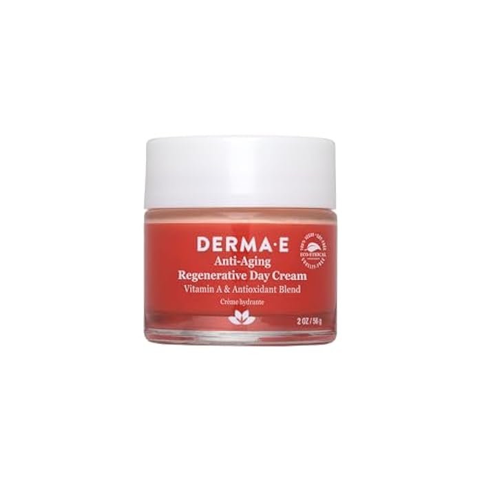 derma-e Derma E Anti-Aging Regenerative Day Cream – Astaxanthin Moisturizer for Face – Lightweight Firming Anti-Wrinkle Cream with Lavender, Jojoba Oil and Vitamin E, 2 oz - Image 1