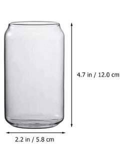 WAW Glass Cups With Straw Clear  - Image 1