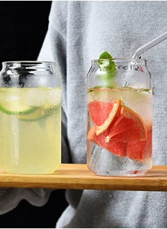 WAW Glass Cups With Straw Clear  - Image 2