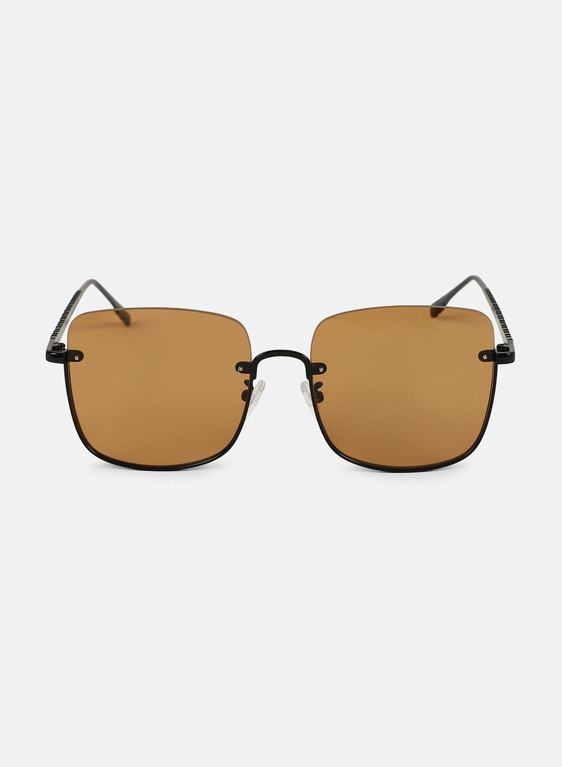 Haute Sauce Polarized Half Rim Oversized Sunglasses For Women - Image 1