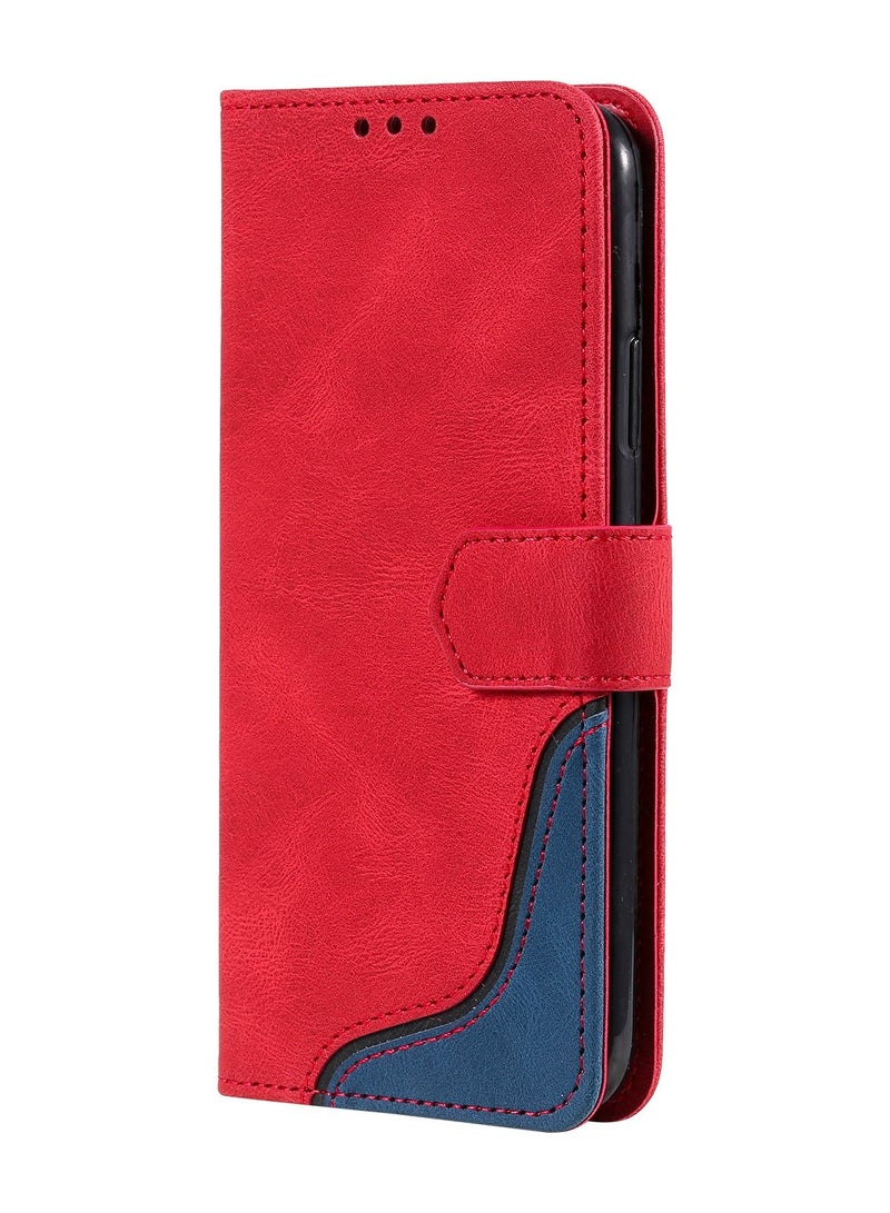 Suteni Color Block Flip Cover Leather Hidden Card Slots Phone Case for iPhone - Image 1